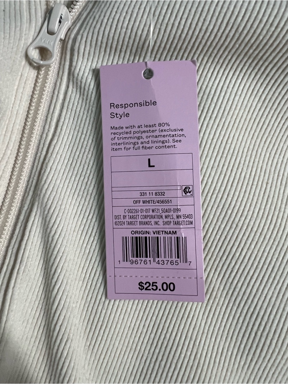 wild fable Cropped Zip Hoodie in Cream - Picture 8 of 8